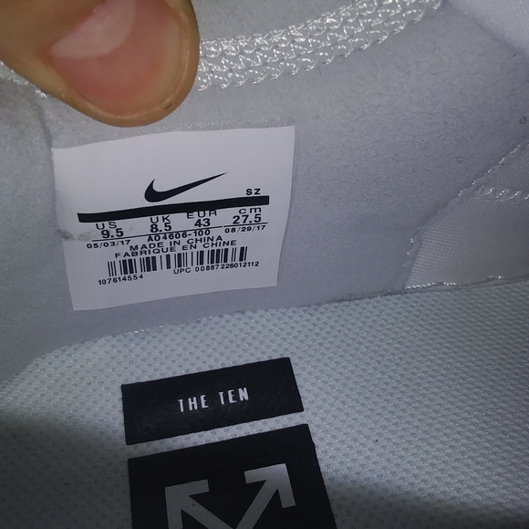 Off-White Air Force Ones "The 10" size 9.5 - Picture 5 of 8